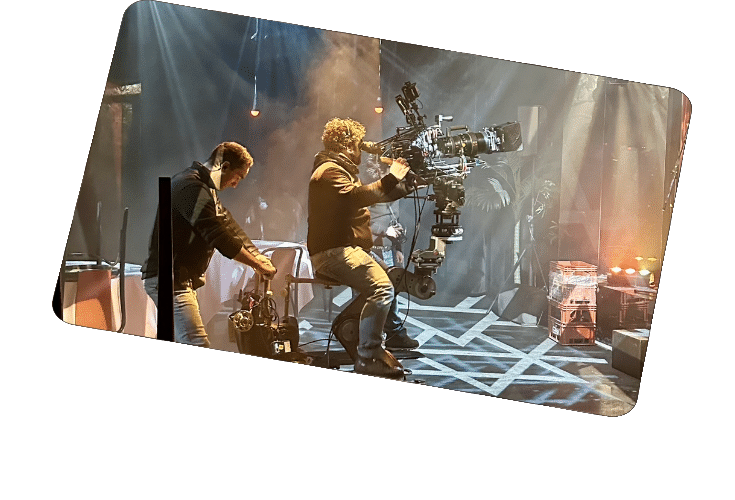 Plateau de tournage en studio, le Roi soleil, de Vincent Mael Cardona